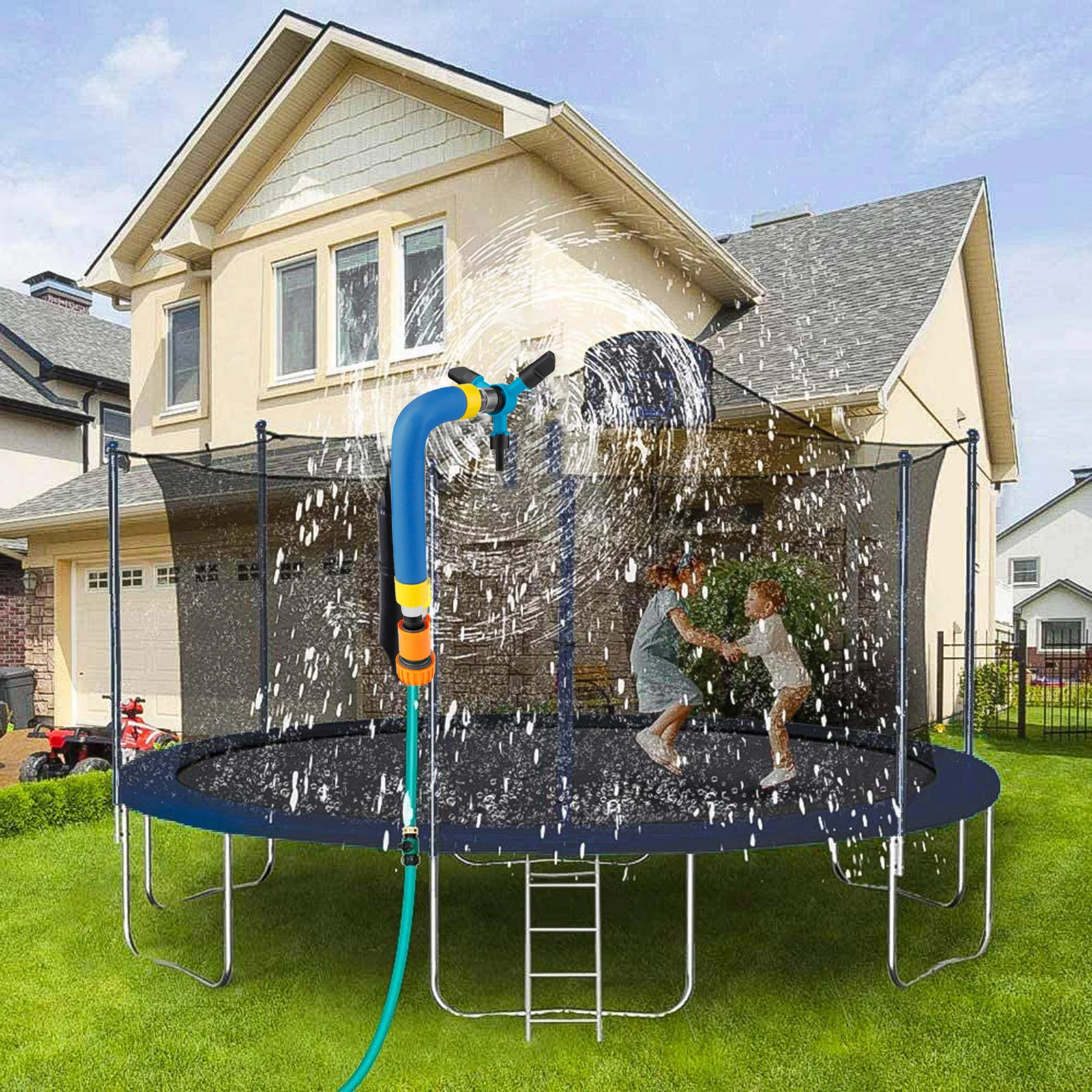 Trampoline Sprinkler For Kid Adjustable Trampoline Water Sprinkler 360 Degree Water Sprinkler Trampoline Accessory - - AliExpress