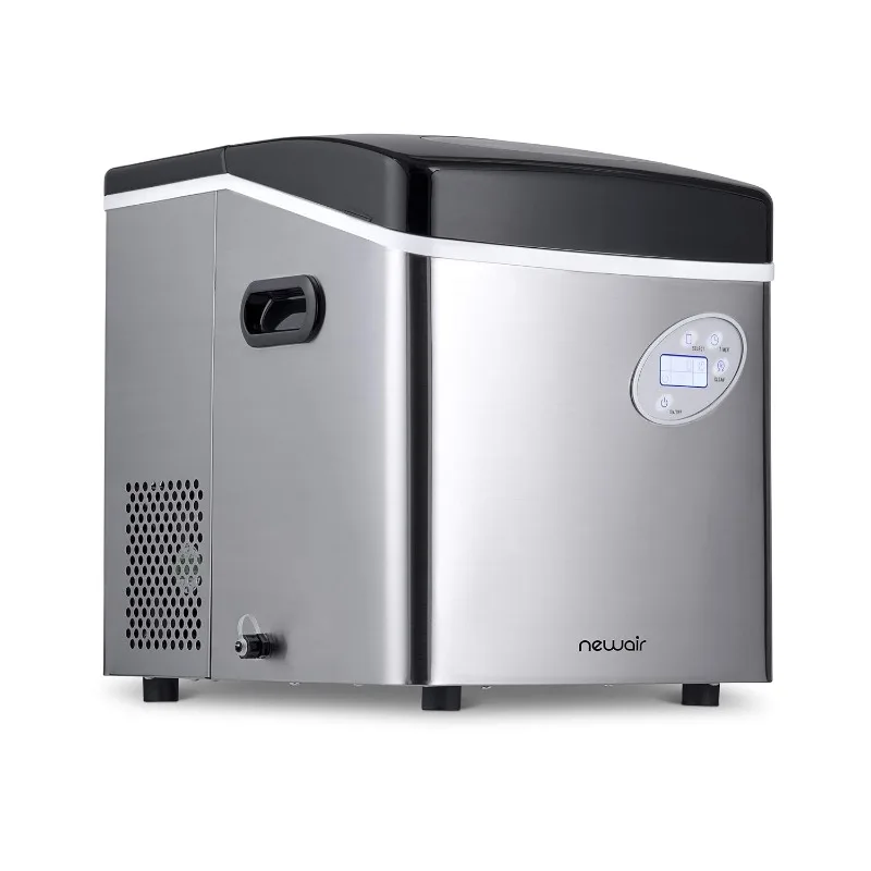 

Newair Portable Ice Maker 50 lb. Daily, 12 Cubes in Under 7 Minutes - Compact Countertop Design - 3 Size Bullet Shaped Ice
