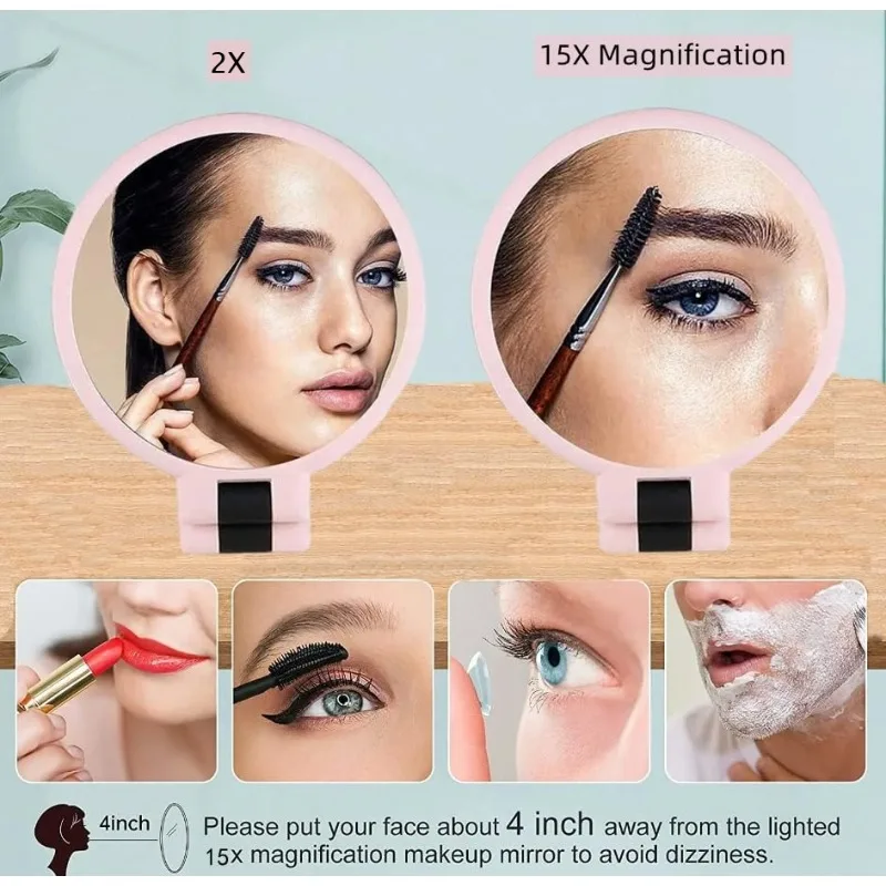 Miroir Grossissant 40x Double Face - Portable, Pliable - Pour Maquillage Précision Et Soins