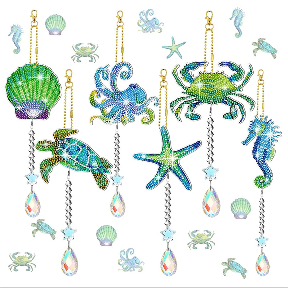 

5D Diamond Painting Dream Catcher Wind Chimes Crystal Pendant Hanging Ornament DIY Craft Mosaic Kit Gift Home Wall Door Decor