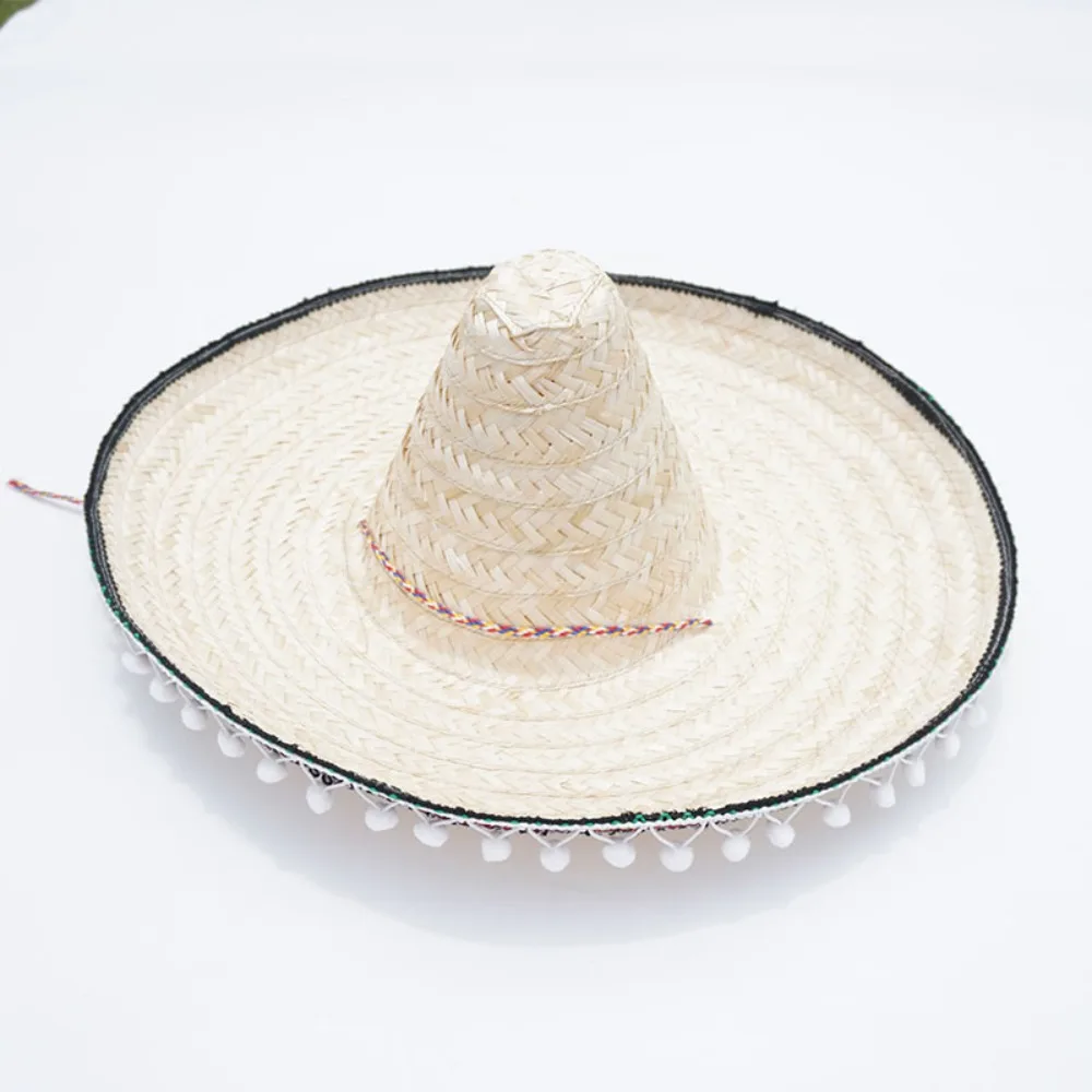 Sommer mexikanische Party Hut bunte breite Krempe Strohhüte Männer Frauen Sommer Outdoor Sonnenhut Sombrero Halloween Party Dekor – Detail 8