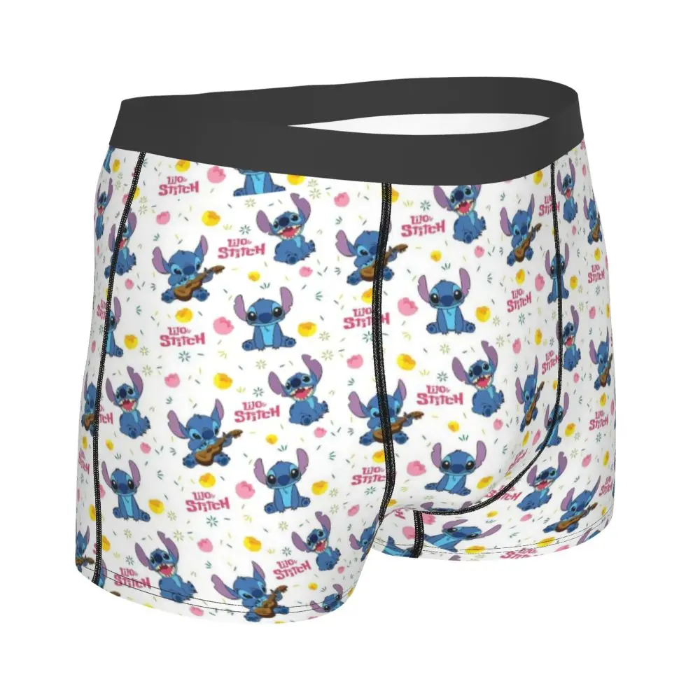 Custom Stitch Lion Cute Boxers Shorts Men's Disney Movie Briefs Underwear Fashion Underpants