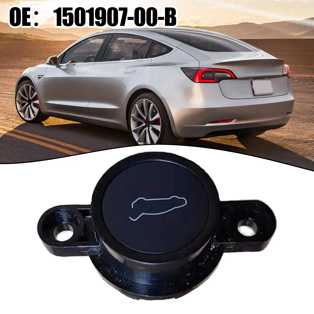 

1x For Tesla Model Y/3 2017-2022 Rear Trunk Lid Release Open Switch #1501907-00-B Black Plastic Trunk-Lids & Parts Car Accessory