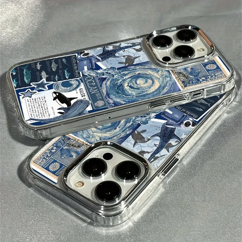 Marine Whale Puzzle Transparent Soft Phone Case - Universal Fit