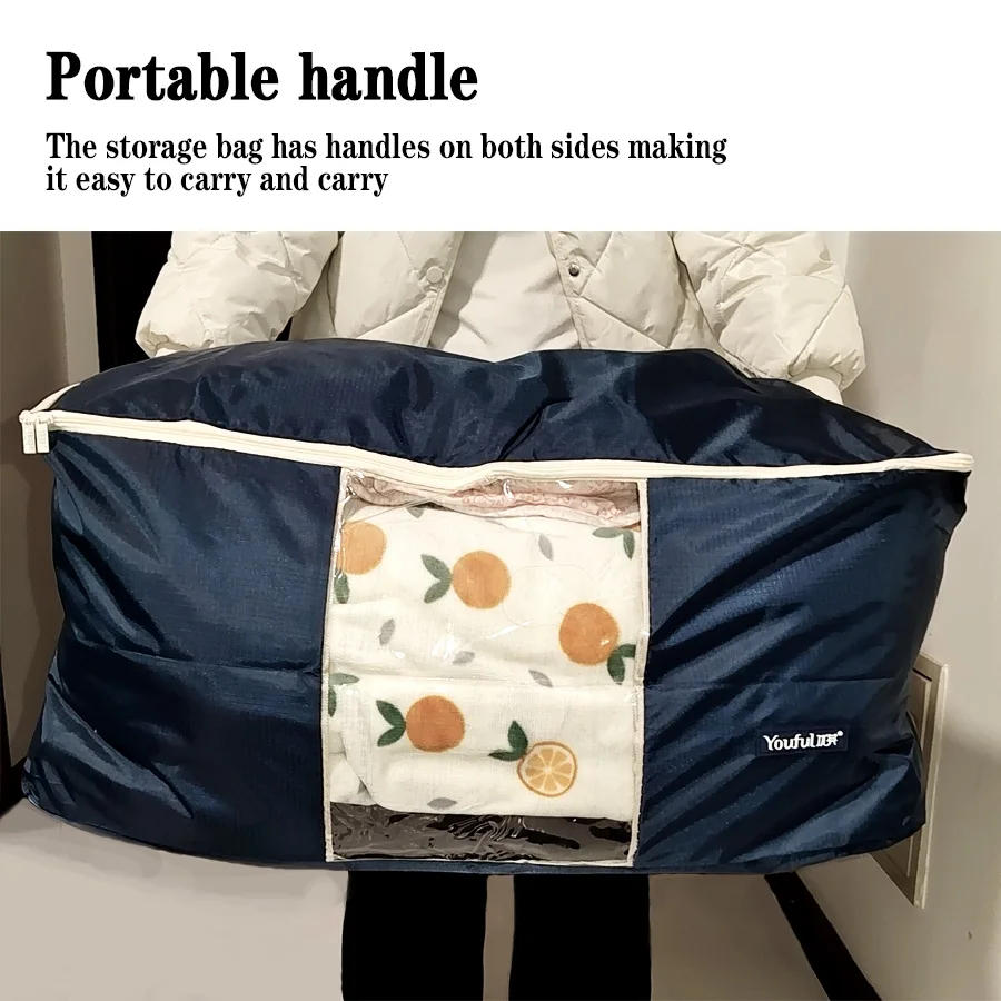 Oxford cloth cotton quilt storage bag washable oversized clothing sorting dust-proof bag 4