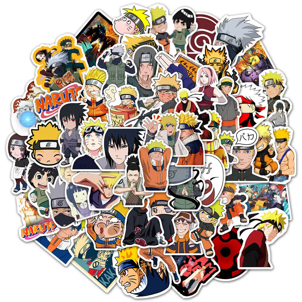 10/50/100pcs Cartoon Naruto Stickers Cool Uzumaki Naruto Waterproof