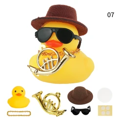 Charming Yellow Duck Dashboard Ornament with Swim Ring and Accessories (07)