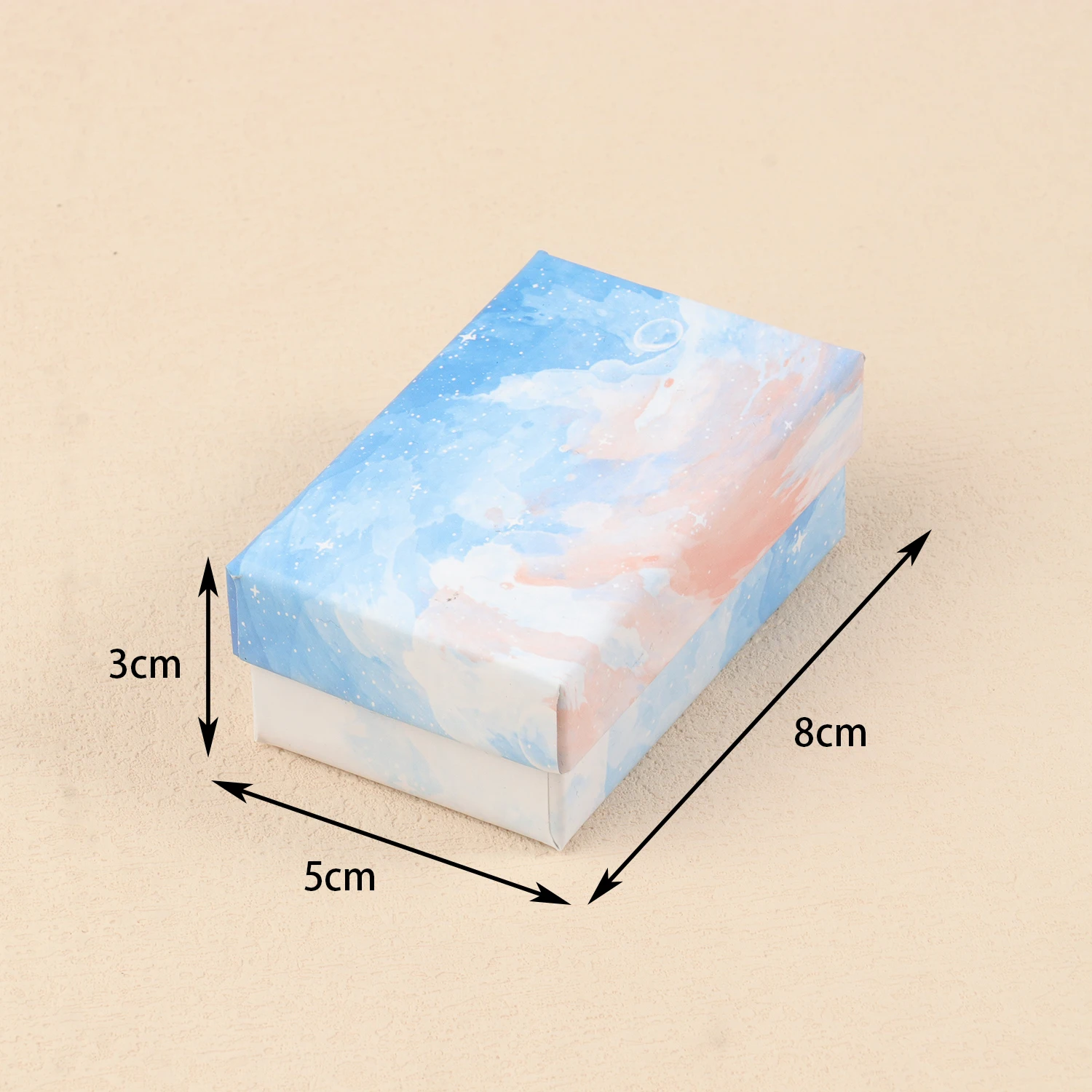 1pcs Blue Sky Gift Box Kraft Paper Display Couple Gift Box Gift Bags for Valentine's Day Earring Necklace Bracelet Accessories