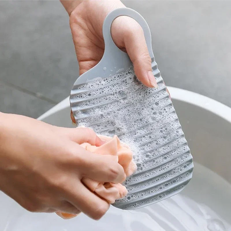 New Mini Household Washboard Small Washing Board Non Slip Laundry Mat Soft Foldable Laundry Board Travel Attire Portable