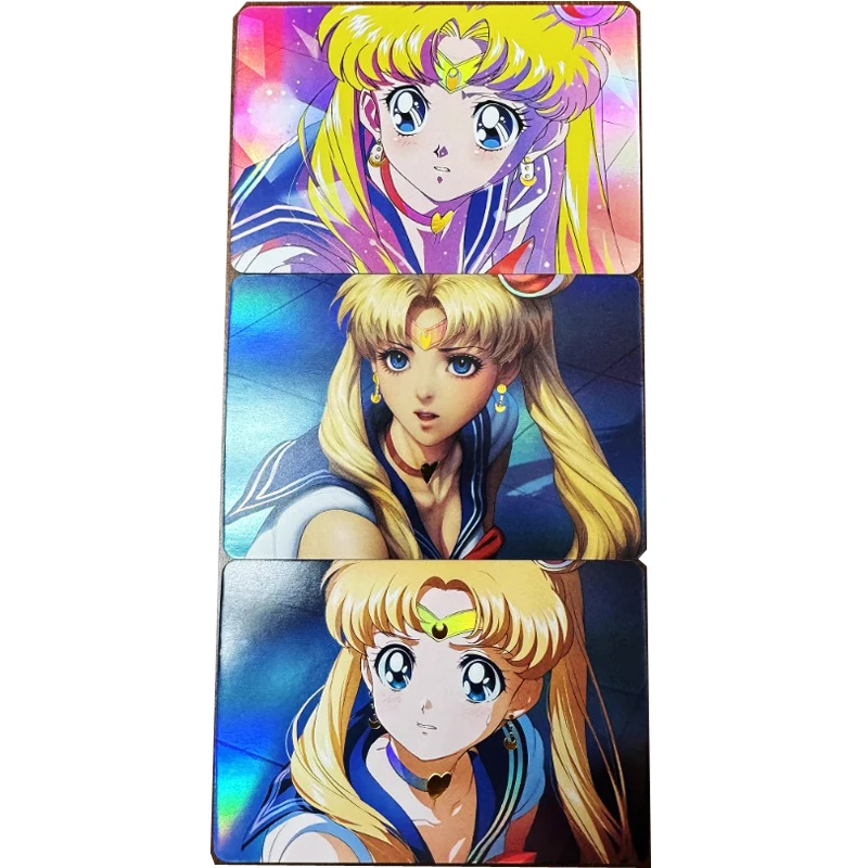 

DIY Homemade Flash Card Pretty Soldier Sailor Moon Tsukino Usagi Anime Game Peripheral Collection Christmas Present