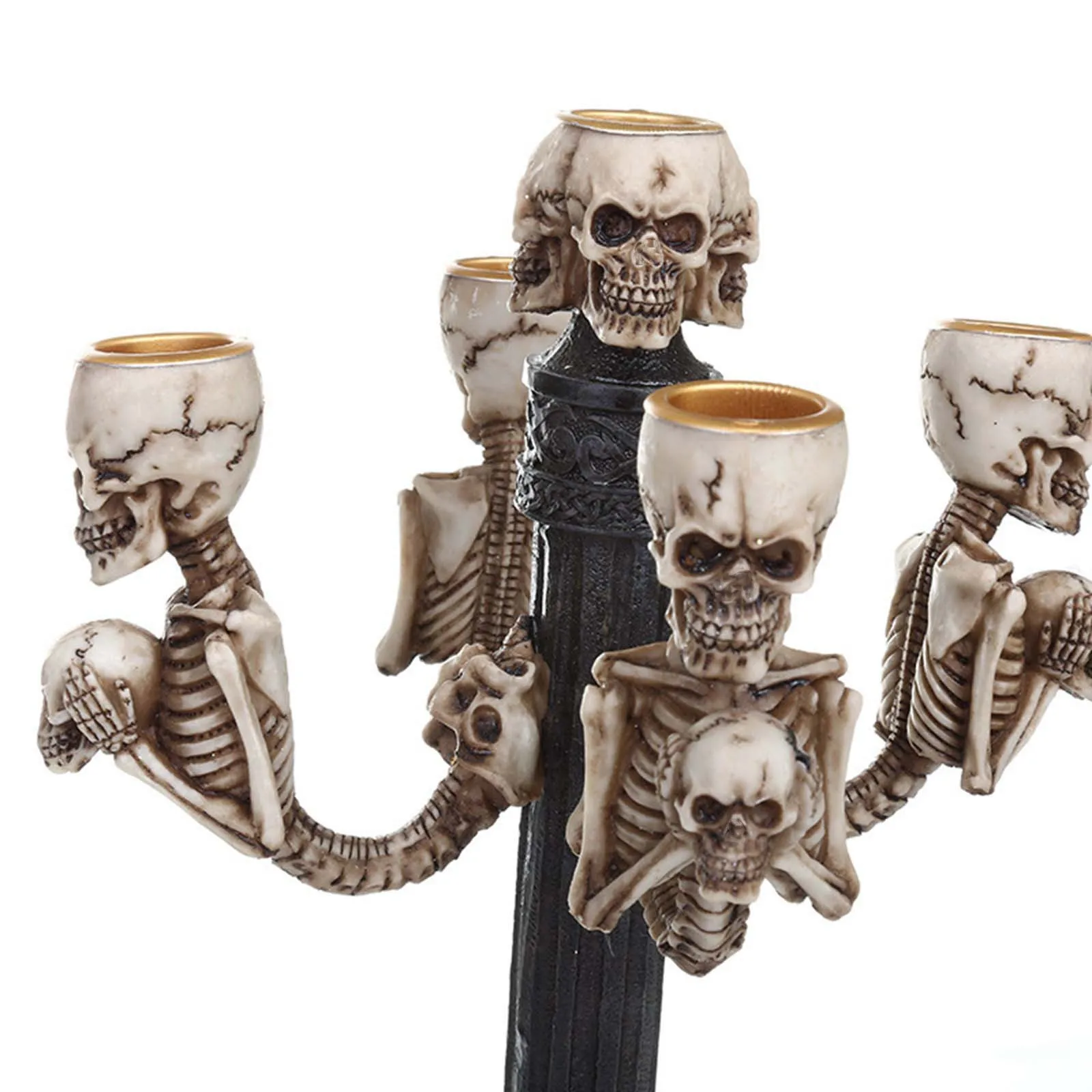 

Candles Resin Skull Candle Holder Halloween Punk Party Ornaments Creative Personality Halloween Skull Frighteing Decoration