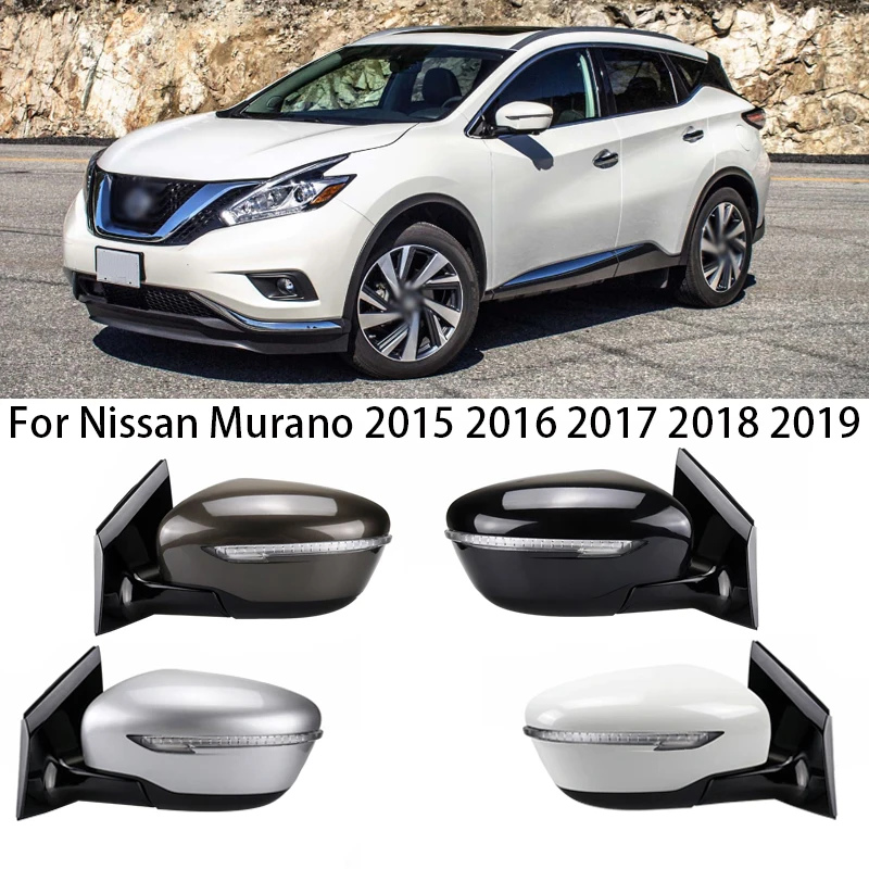 

Car Side Rear View Mirror Assembly For Nissan Murano 2015 2016 2017 2018 2019 Auto With Camera Power Folding Flash Warning Light