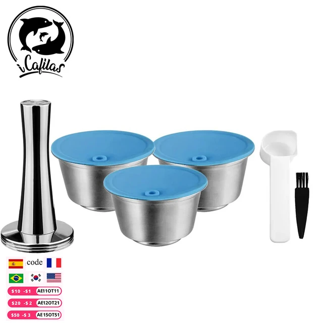 Cápsulas de café reutilizables Dolce Gusto, cápsulas de filtro de café y  leche de acero inoxidable, cápsulas de café recargables dolce gusto -  AliExpress