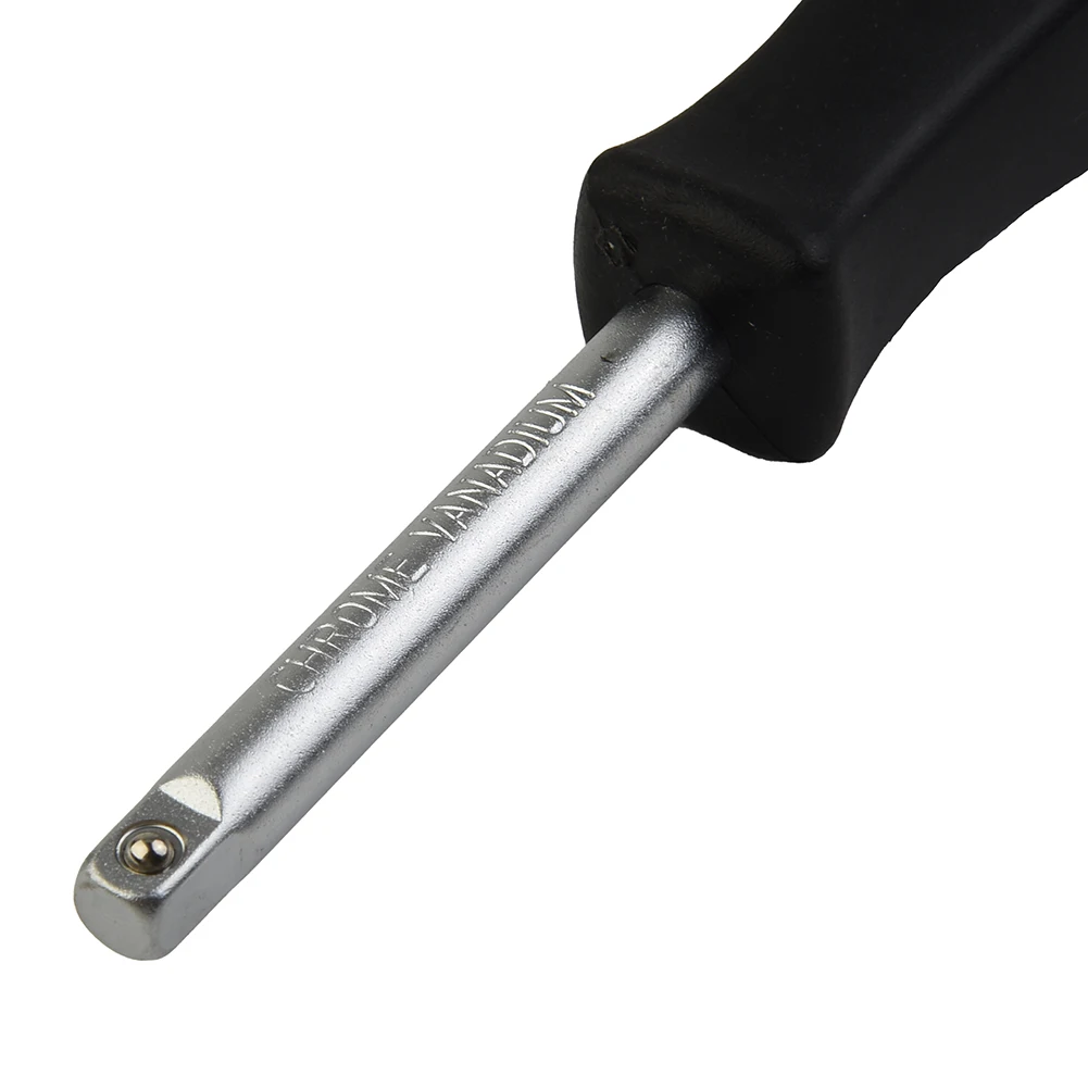 Tool Handle Knob Accessories Screwdriver Connecting Rod Small Spinner 1/4" Connection Handle Dual-purpose Multi-function Square Rubber Handle