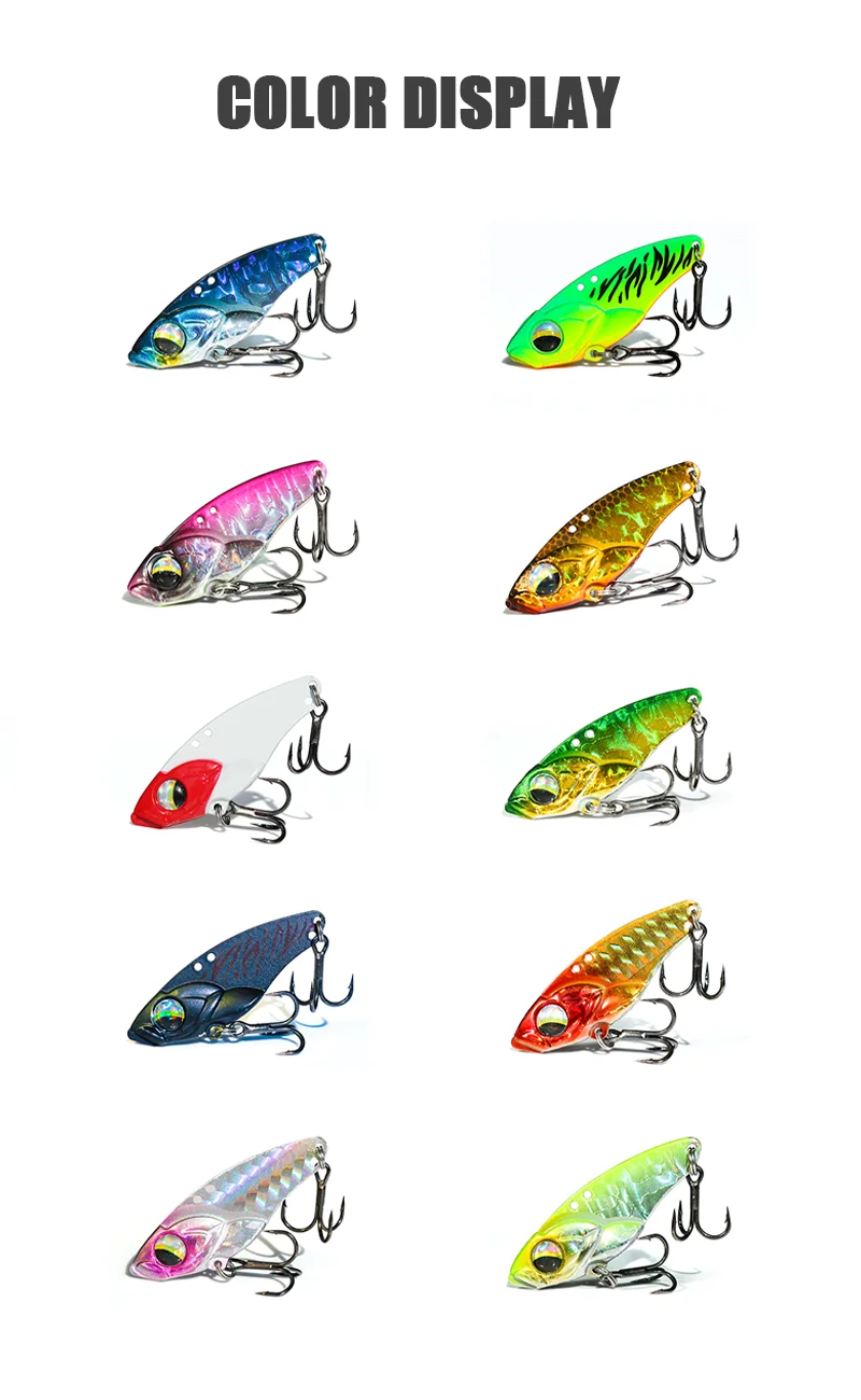1 Stück Metall Vib Angel köder 5g 7g 10g 14g Metall Jig Kurbel köder Wobbler Vibrations köder Pesca Tackle für Forellen Bass Hecht Barsch – Detail 7