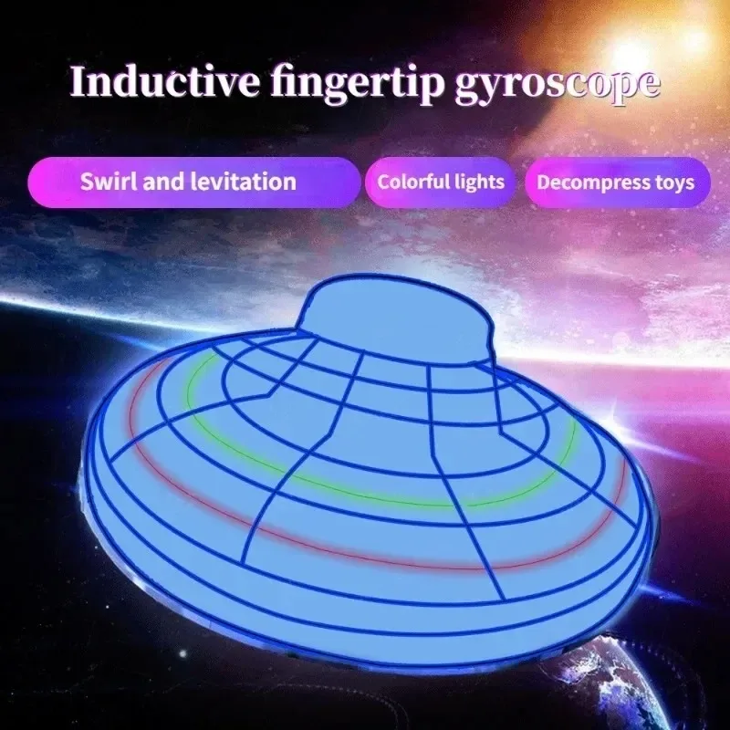 Flying ball UFO Type Flying Helicopter Spinner Fingertip Upgrade Flight Gyro Drone Aircraft Lnteractive Pet Toys 2