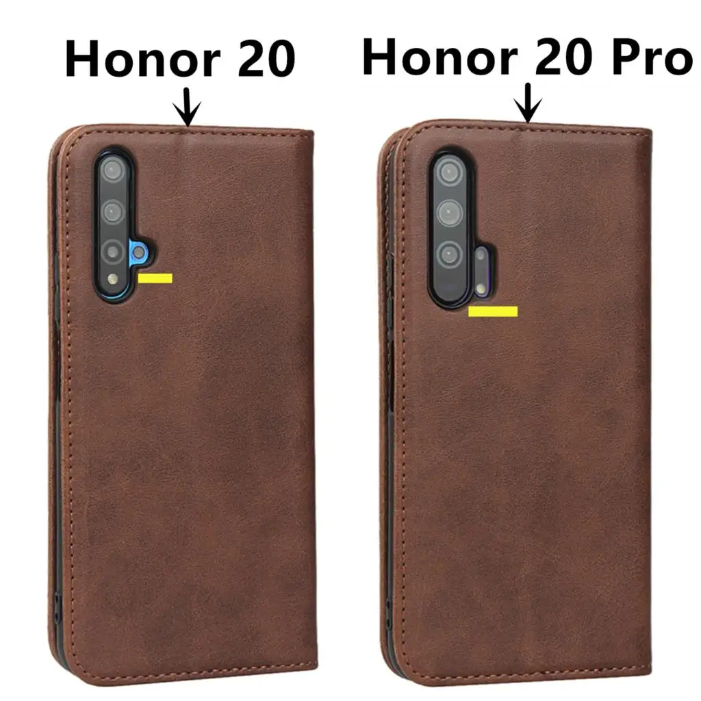가죽 케이스 Huawei Honor 20 플립 케이스 카드 홀더 홀스터 마그네틱 어트랙션 커버 케이스, Huawei Honor 20 Pro Honor20