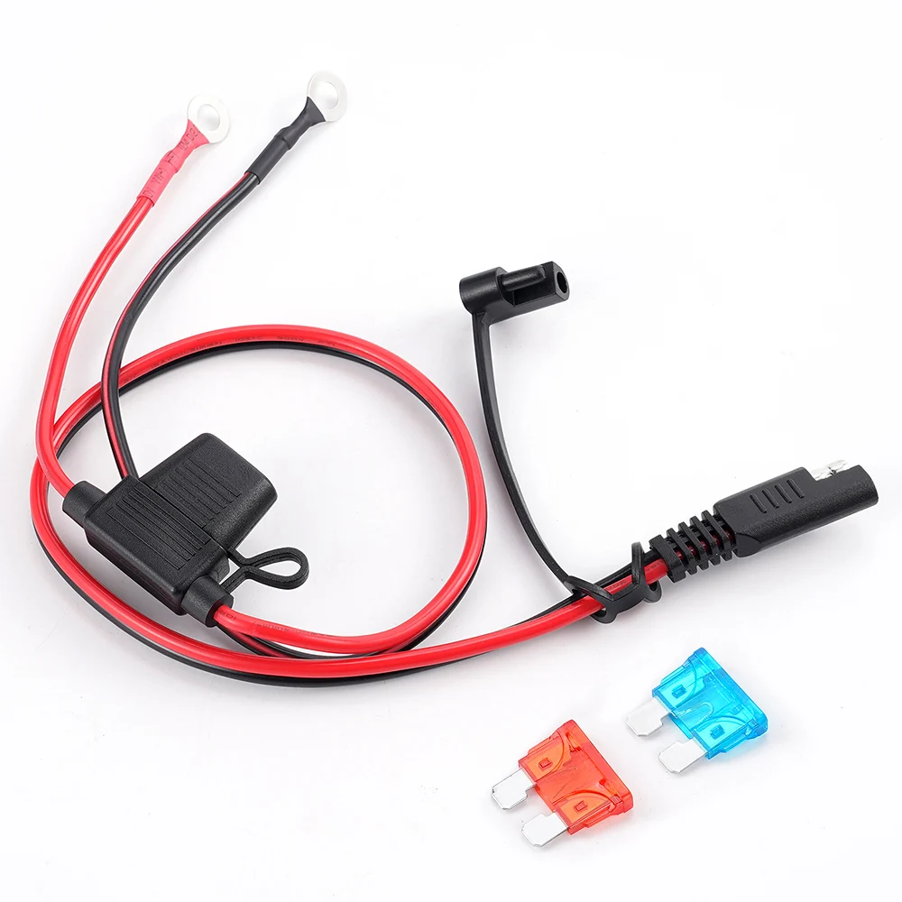 1/2 stücke Kabel Mit Sicherung Terminal 16AWG Quick Release SAE O Stecker Batterie Ladegerät Verlängerung Adapter Draht Terminal – Detail 10
