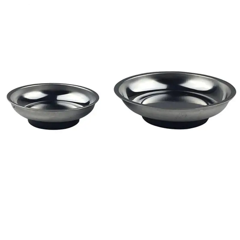 Round Magnets Stainless Steel Heavy Duty Magnetic Parts Bowl 3/4/6 Inches Round Magnetic Screws Nuts Bolts Tools Parts Tray Holder