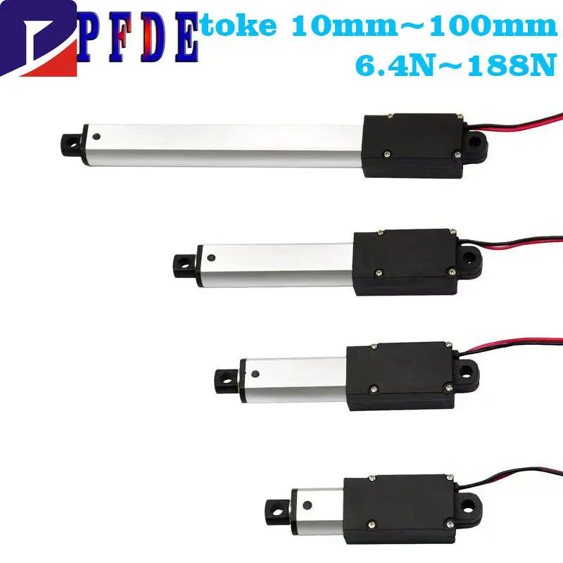 6V 12V Micro Linear Actuator Motor Actuador Lineal 10/21/30/50/100mm Stroke  for Remote Controls Robotics Home Automation - AliExpress