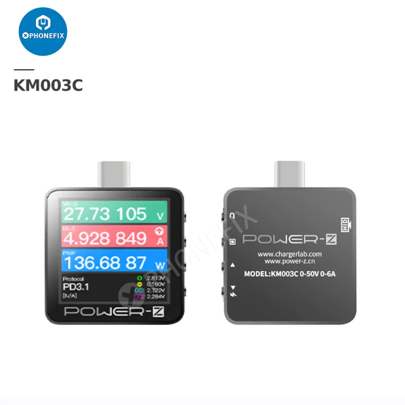 ChargeLAB POWER-Z KM003C C240 Type-C Fast Charging USB Tester For Mobile Phone Charging Power Monitoring Motherboard Repair Tool
