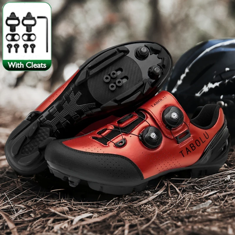 Large Size Anti-Collision Cycling Shoes MTB Professional Running Road Bike Spd Clip Shoes Self-Locking Male Bike Sneakers
