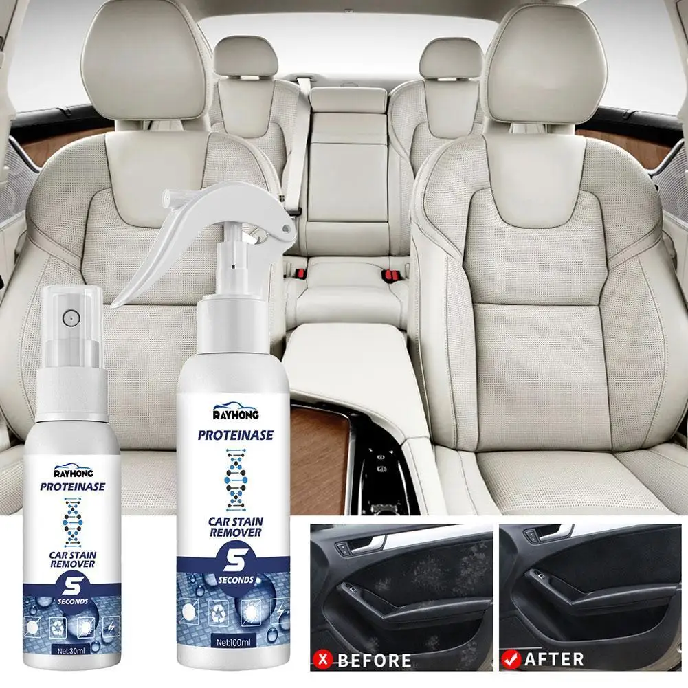 

Car Stain Remover Car Interior Ceiling Cleaner Fabric Remover Seat Leather Cleaner Car Car Cleaner Stain Flannel W9I8