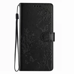 Charming Floral Butterfly Protective Phone Case Cover - Galaxy A05S (Black PH)