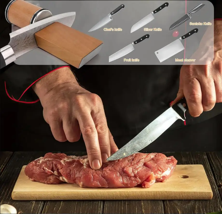 Knife Sharpener Kitchen Knife Sharpener Knife Sharpening Stone Diamond Sharpening Stone Rolling Knife Sharpener For Straight Edge Knife Sharpener Kit With 15/20&deg; Degree Magnetic Angle For Kitchen Knives Whetstone Set