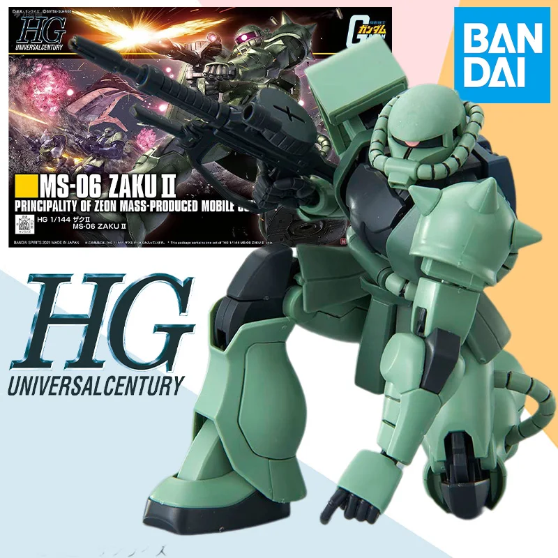 Bandai Original BOX HGUC 1/144 Mobile Suit GUNDAM MS-06 ZAKU