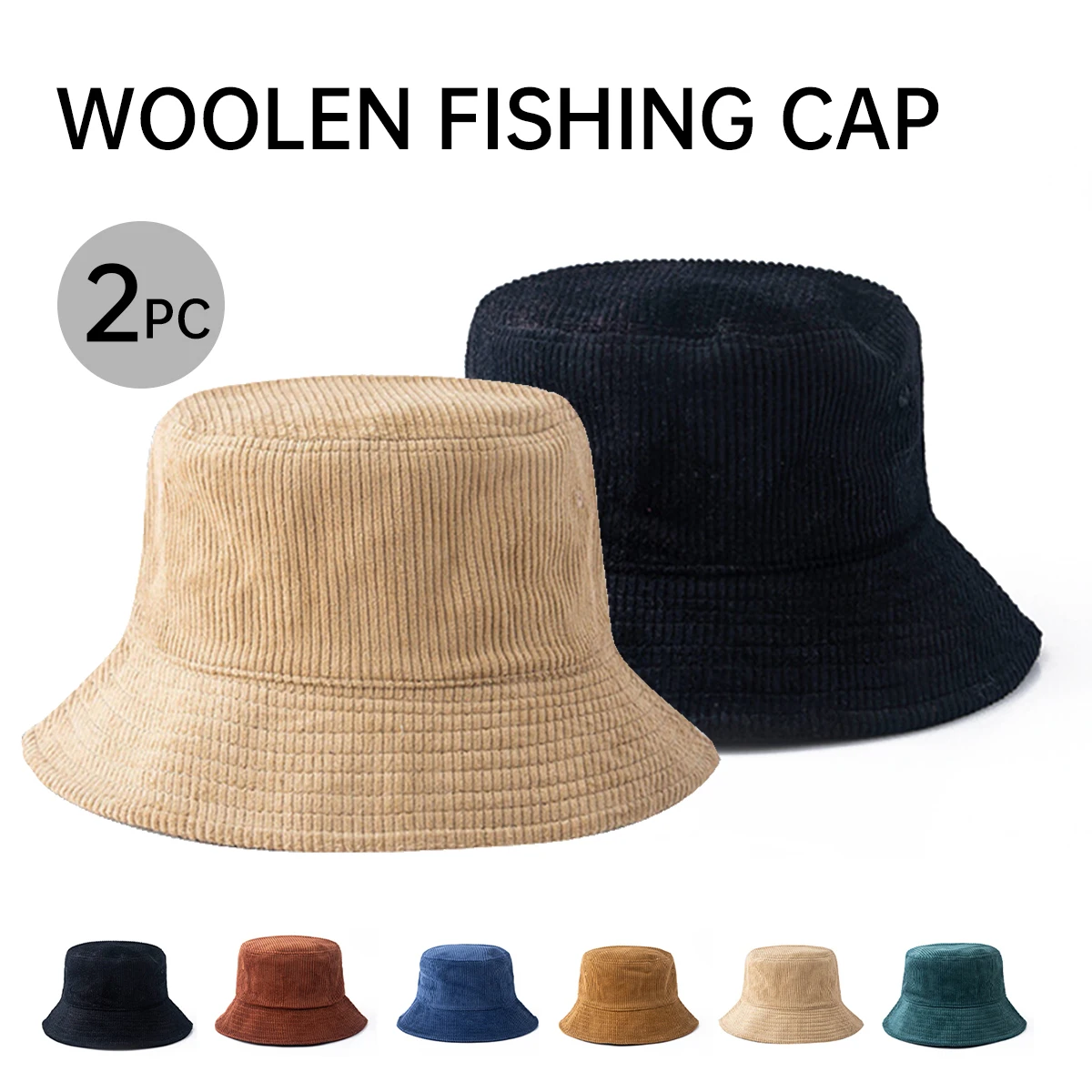 Corduroy Outdoor Bucket Hat for Women 2025 New Summer Large Head Circumference Sun Hat Uv Protection for Autumn Camping and Hiking