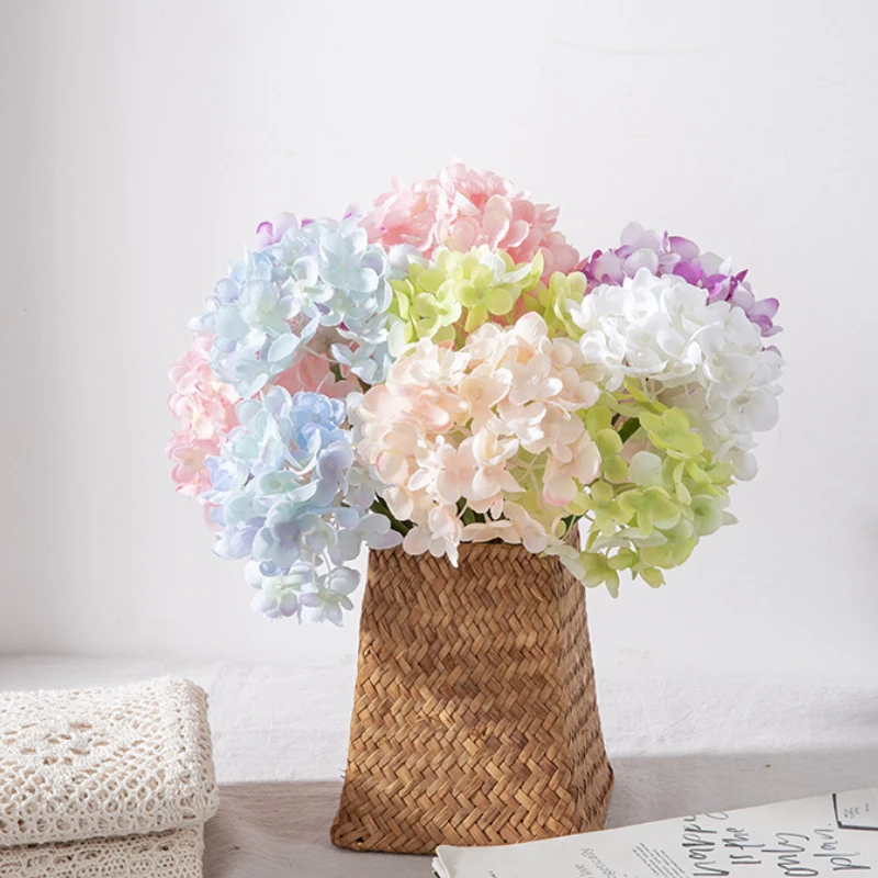 

silk hydrangea artificial flowers wedding home decoration big fake flowers hydrangea DIY decor for hotel party wreath supplies