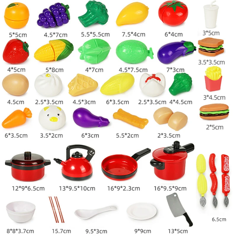 Kitchen Toys Set For Kid Girl Cooking Toy Baby Cutting Fruit Cooking Kitchen Utensils Children Simulation Education Pretend Play 6