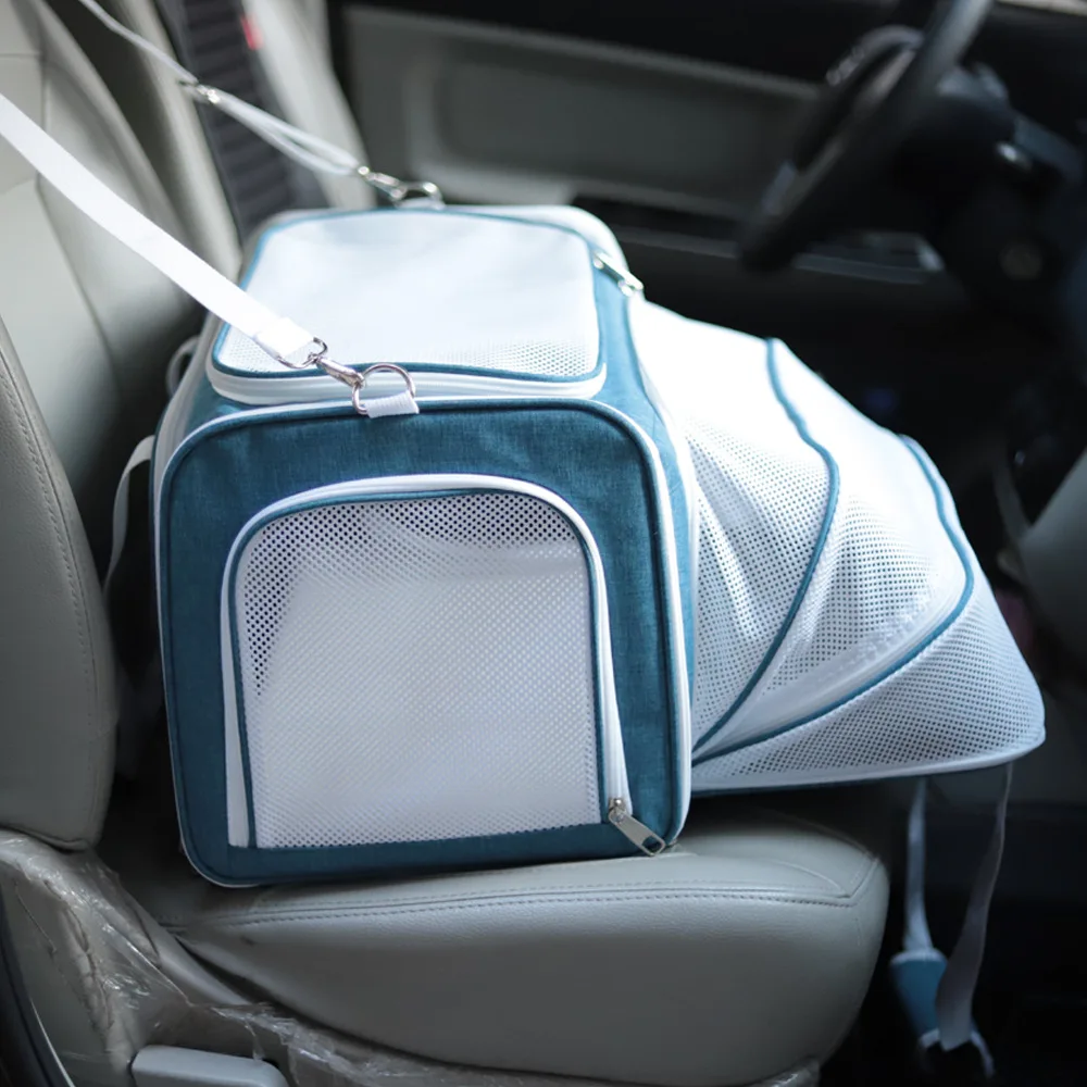 

Airline Approved Foldable Expandable Pet Travel Carrier Bag Pet Dog Cat Carrier Travel Tote Bag Comfort