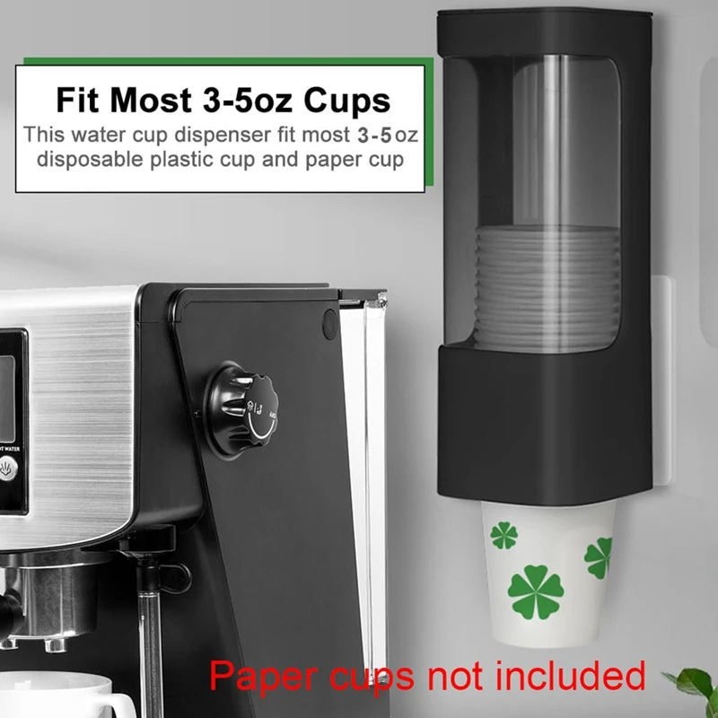 A25F-Cup Dispenser, Wall Mount Water Cooler Cup Holder Fit 3-5Oz Small Cups, Pull Type Cups Holder For Home,Office,