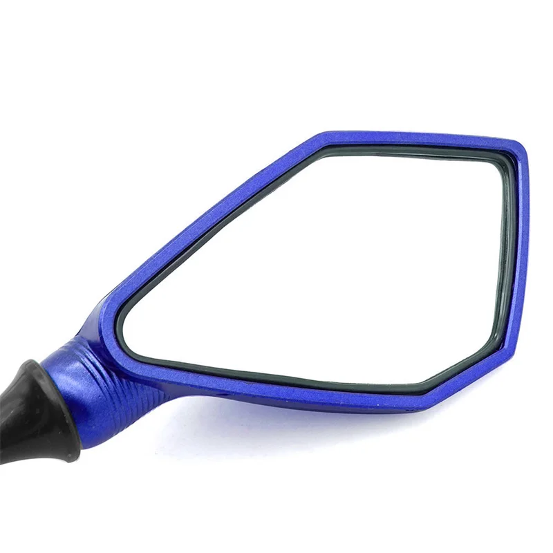Enhanced Motorcycle Rearview Mirrors - Blue M10 ABS HD Side Mirror for Scooters, E-Bikes, ATVs, and Dirt Bikes