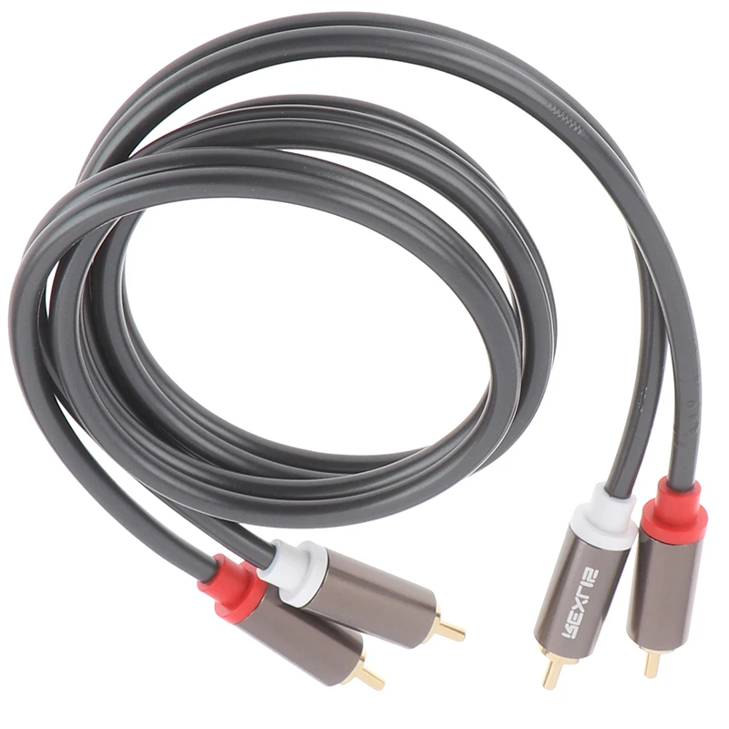 2RCA To 2 RCA Coaxial Audio Cable 3.5 Jack Stereo RCA Audio Cord 1m For Home Theater DVD TV Amplifier CD Soundbox