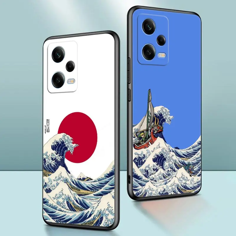 Coque arrière souple Great Wave pour Xiaomi, Japon Hokusai
