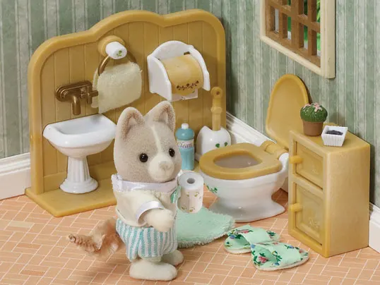 Sylvanian Families Dollhouse Playset Toilet Set Furniture Accessories Gift Girl Toy No Figure New in Box 5020 4
