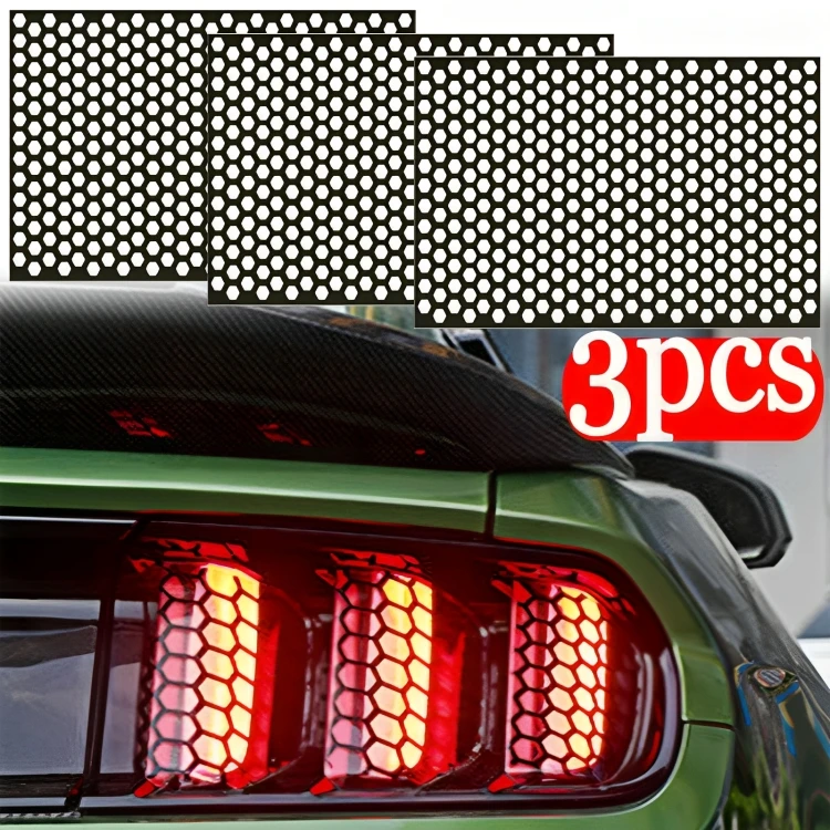

Car DIY Honeycomb Sticker Auto Rear Tail Light Lamp Car StylingTaillight Hollow Fashion Decals Decoration Wrap Film 48*30cm