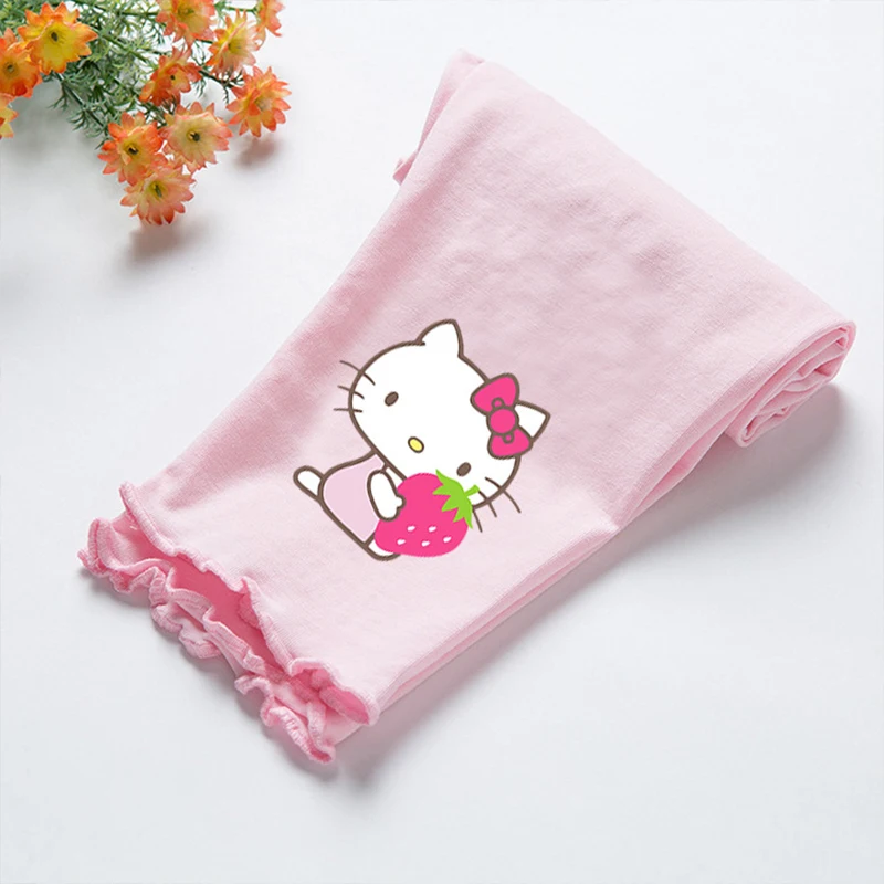 

Hello Kitty Kawaii Anime Sanrio Children Long Pants Girly Heart Cute Cartoon Kt Cat Soft Trousers Lovely Toys for Kids