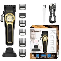 Kemei Professional Hair Clipper Magnetic Levitation Motor 8800 Rpm Charging Base Hair Clipper Men's Hair Clipper KM-2373