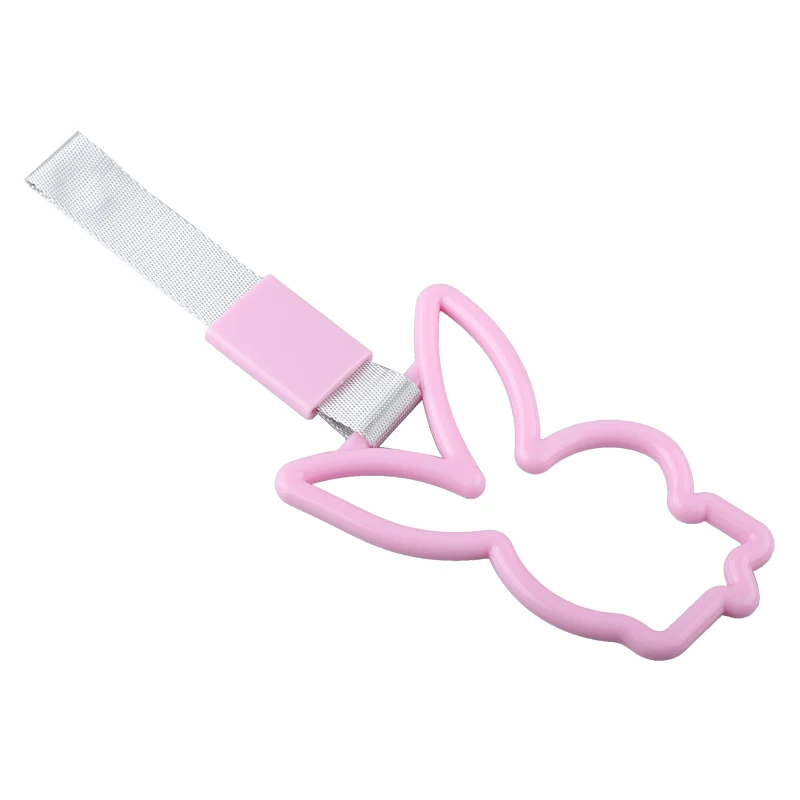 JDM Rabbit Racing Tsurikawa Ring Train Bus Handle Universal Drift Anime Car Modified Handle Nylon Strap For Car Warning car accessories strap car decoration strap