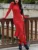 Tossy Ruffled Skinny High Waist Maxi Dress Women Long Sleeve Slim Patchwork Elegant Streetwear Party Clothes