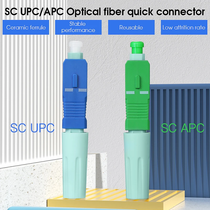 

New Fast Connector SC APC SM Single-Mode Optical Connector FTTH Tool Cold Connector Tool SC UPC Fiber connector Free shipping