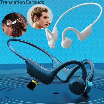 YYK-Q33 Bone Conduction Translation Earbuds 144 Languages Bluetooth Bone Conduction Earphones Real-time Two-Way Earbud Headphone