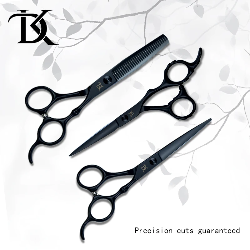 디케이백 헤어 가위 다크 나이트 플랫 가위 무봉제 이발 가위 전문가용 이발사 ..