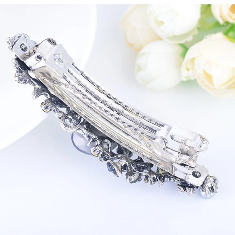 Neue modische Kristall-Blumen-Haarnadeln für Damen, Frauen, Mädchen, Haarspangen, eleganter Schmuck, Braut-Haarspangen AE010 – Detail 3