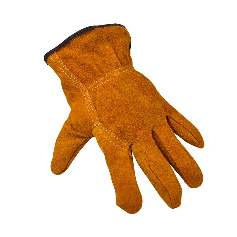Work Gloves Men Cowhide Driver Hunting Driving Farm Garden Welding Security Protection Mechanic