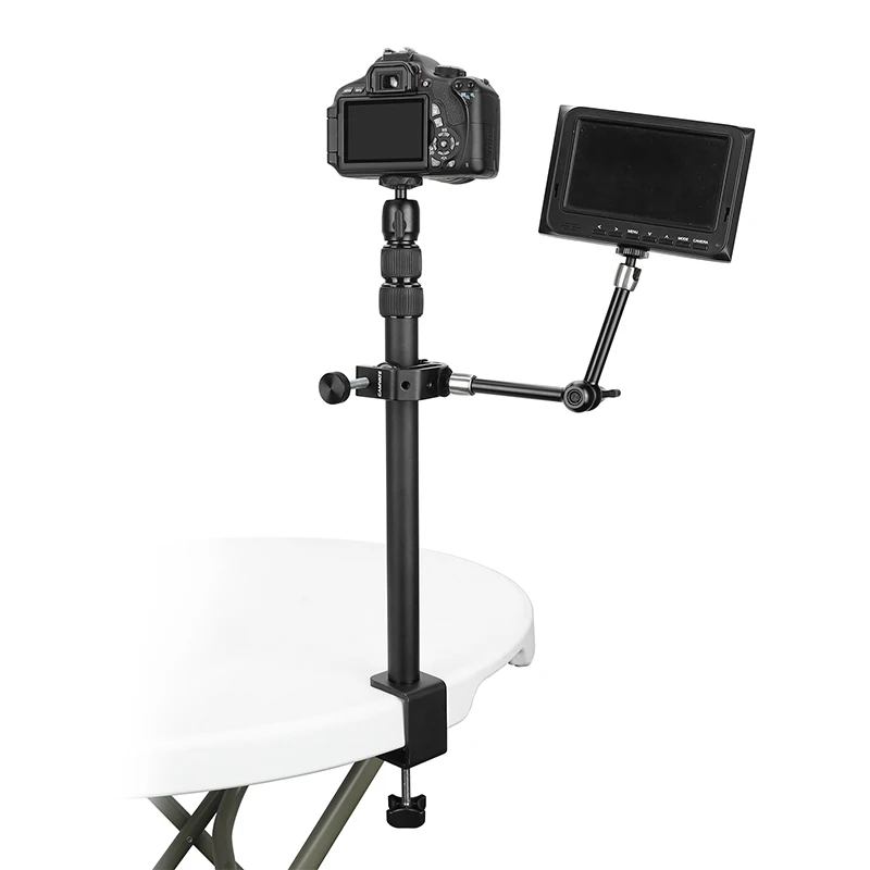 

Настольная подставка для камеры HDRIG C-образный зажим с шариковой головкой 1/4 дюйма регулируемая настольная подставка для камеры/монитора/фонарика